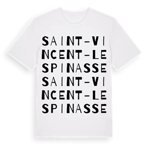 Saint-Vincent-Lespinasse ordlek t-shirt – ekologisk bomull t-shirt från Pinshirt
