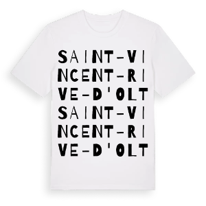 Saint-Vincent-Rive-d'Olt ordlek t-shirt – ekologisk bomull t-shirt från Pinshirt