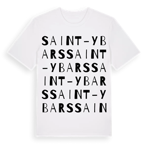 Saint-Ybars ordlek t-shirt – ekologisk bomull t-shirt från Pinshirt