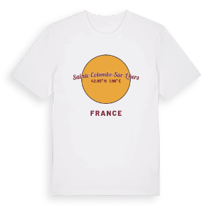 Sainte-Colombe-sur-l'Hers cirkel t-shirt – ekologisk bomull t-shirt från Pinshirt