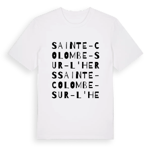 Sainte-Colombe-sur-l'Hers ordlek t-shirt – ekologisk bomull t-shirt från Pinshirt