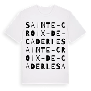 Sainte-Croix-de-Caderle ordlek t-shirt – ekologisk bomull t-shirt från Pinshirt