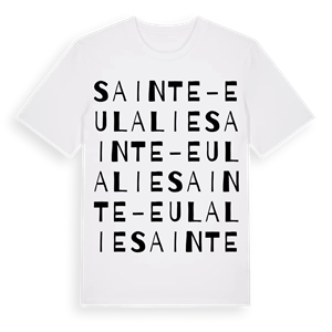 Sainte-Eulalie ordlek t-shirt – ekologisk bomull t-shirt från Pinshirt