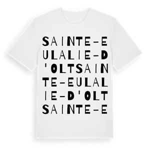 Sainte-Eulalie-d'Olt ordlek t-shirt – ekologisk bomull t-shirt från Pinshirt