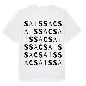 Saissac ordlek t-shirt – ekologisk bomull t-shirt från Pinshirt