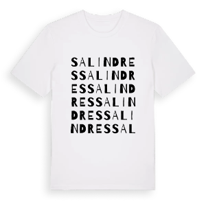 Salindres ordlek t-shirt – ekologisk bomull t-shirt från Pinshirt