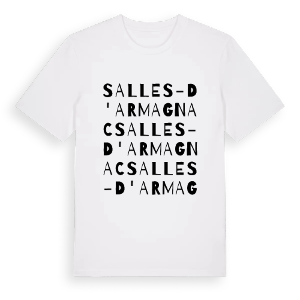 Salles-d'Armagnac ordlek t-shirt – ekologisk bomull t-shirt från Pinshirt