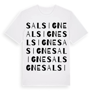 Salsigne ordlek t-shirt – ekologisk bomull t-shirt från Pinshirt
