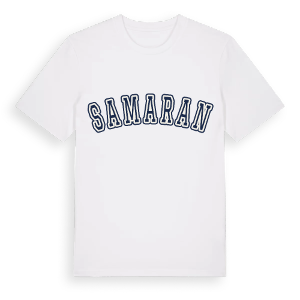 Samaran college t-shirt – ekologisk bomull t-shirt från Pinshirt