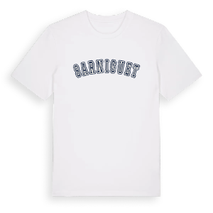 Sarniguet college t-shirt – ekologisk bomull t-shirt från Pinshirt