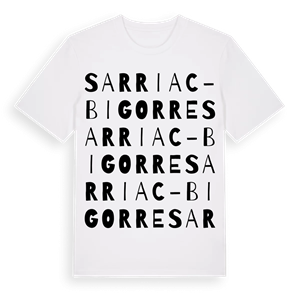 Sarriac-Bigorre ordlek t-shirt – ekologisk bomull t-shirt från Pinshirt