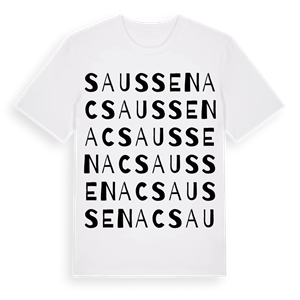 Saussenac ordlek t-shirt – ekologisk bomull t-shirt från Pinshirt
