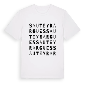 Sauteyrargues ordlek t-shirt – ekologisk bomull t-shirt från Pinshirt