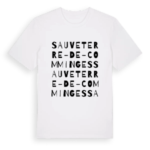 Sauveterre-de-Comminges ordlek t-shirt – ekologisk bomull t-shirt från Pinshirt