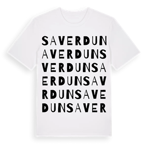 Saverdun ordlek t-shirt – ekologisk bomull t-shirt från Pinshirt