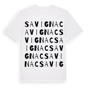 Savignac ordlek t-shirt – ekologisk bomull t-shirt från Pinshirt
