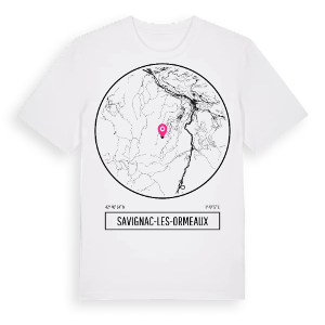 Savignac-les-Ormeaux t-shirt – ekologisk bomull t-shirt från Pinshirt