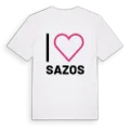 Jag älskar Sazos t-shirt stort tryck
