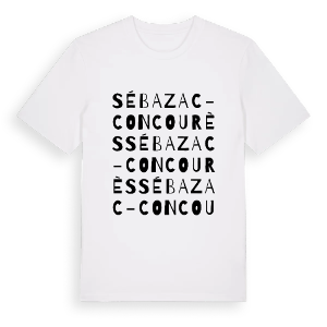 Sébazac-Concourès ordlek t-shirt – ekologisk bomull t-shirt från Pinshirt