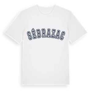 Sébrazac college t-shirt – ekologisk bomull t-shirt från Pinshirt
