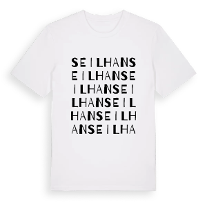 Seilhan ordlek t-shirt – ekologisk bomull t-shirt från Pinshirt