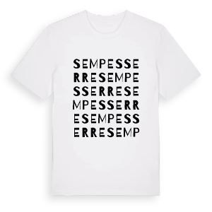 Sempesserre ordlek t-shirt – ekologisk bomull t-shirt från Pinshirt