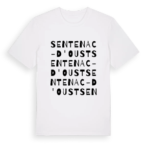 Sentenac-d'Oust ordlek t-shirt – ekologisk bomull t-shirt från Pinshirt