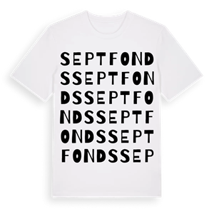 Septfonds ordlek t-shirt – ekologisk bomull t-shirt från Pinshirt