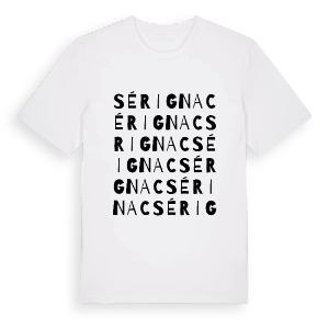 Sérignac ordlek t-shirt – ekologisk bomull t-shirt från Pinshirt
