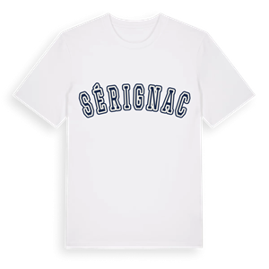 Sérignac college t-shirt – ekologisk bomull t-shirt från Pinshirt