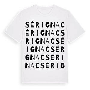 Sérignac ordlek t-shirt – ekologisk bomull t-shirt från Pinshirt