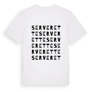 Serverette ordlek t-shirt – ekologisk bomull t-shirt från Pinshirt