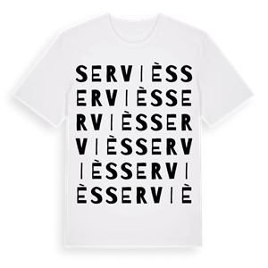 Serviès ordlek t-shirt – ekologisk bomull t-shirt från Pinshirt