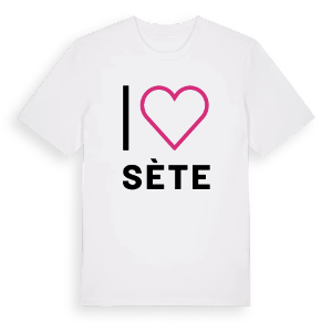 Jag älskar Sète t-shirt stort tryck – ekologisk bomull t-shirt från Pinshirt