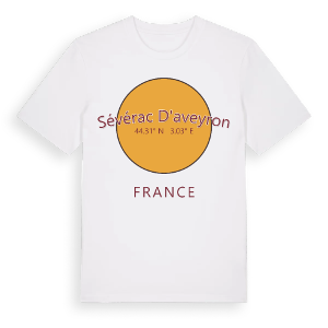 Sévérac d'Aveyron cirkel t-shirt – ekologisk bomull t-shirt från Pinshirt