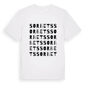 Sorbets ordlek t-shirt – ekologisk bomull t-shirt från Pinshirt