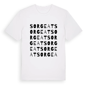 Sorgeat ordlek t-shirt – ekologisk bomull t-shirt från Pinshirt