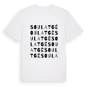 Soulatgé ordlek t-shirt – ekologisk bomull t-shirt från Pinshirt