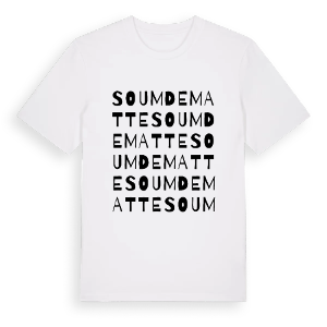 Soum de Matte ordlek t-shirt – ekologisk bomull t-shirt från Pinshirt