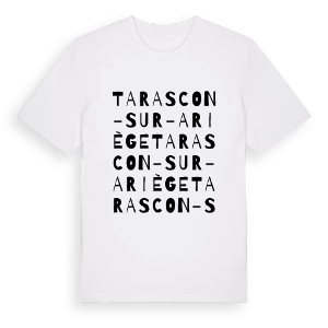 Tarascon-sur-Ariège ordlek t-shirt – ekologisk bomull t-shirt från Pinshirt