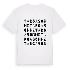 Targasonne ordlek t-shirt – ekologisk bomull t-shirt från Pinshirt