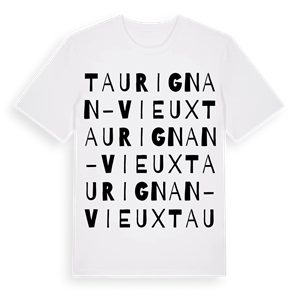 Taurignan-Vieux ordlek t-shirt – ekologisk bomull t-shirt från Pinshirt