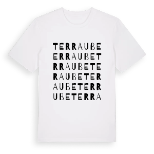 Terraube ordlek t-shirt – ekologisk bomull t-shirt från Pinshirt