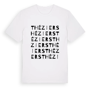 Théziers ordlek t-shirt – ekologisk bomull t-shirt från Pinshirt