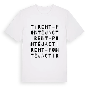 Tirent-Pontéjac ordlek t-shirt – ekologisk bomull t-shirt från Pinshirt