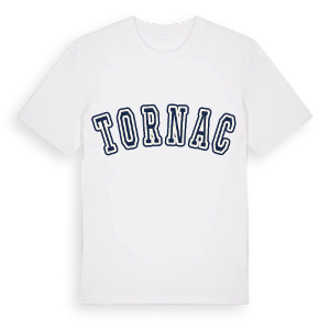 Tornac college t-shirt – ekologisk bomull t-shirt från Pinshirt