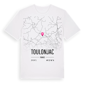 Toulonjac karta t-shirt – ekologisk bomull t-shirt från Pinshirt