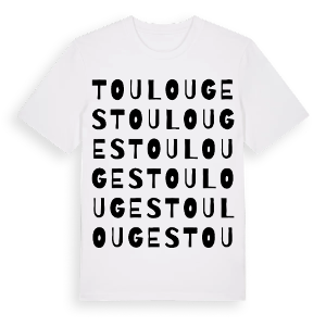 Toulouges ordlek t-shirt – ekologisk bomull t-shirt från Pinshirt