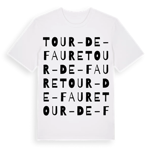 Tour-de-Faure ordlek t-shirt – ekologisk bomull t-shirt från Pinshirt
