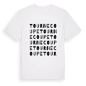 Tournecoupe ordlek t-shirt – ekologisk bomull t-shirt från Pinshirt